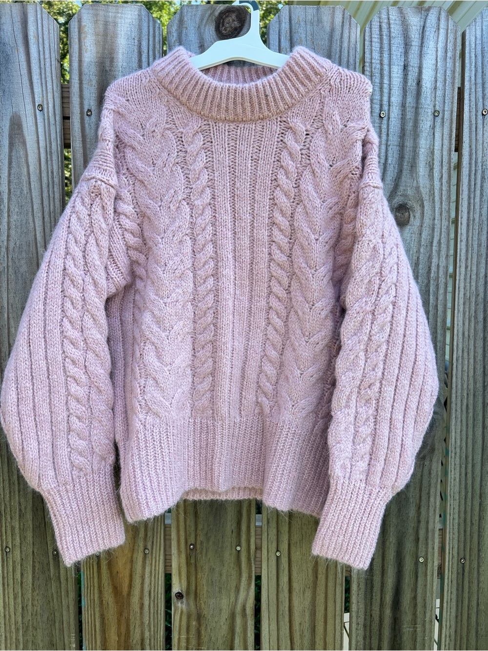 a new day Blush Cable Knit Sweater Size Small - NEW